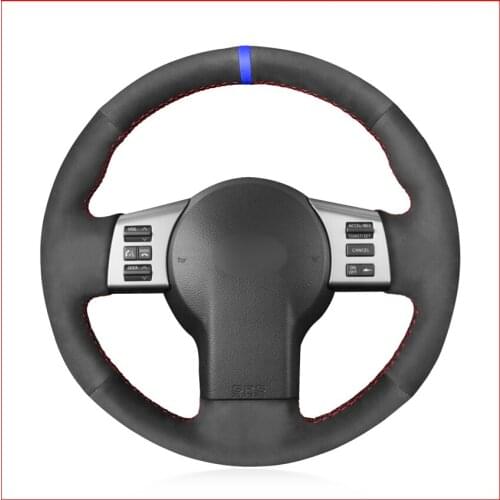 Black Suede Hand Sew Steering Wheel Cover for Infiniti FX FX35 FX45 2003-2008 Nissan 350Z 2003 2004 2005 2006 2007 2008 2009
