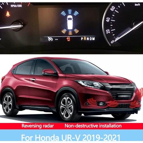 Display Reversing Image Front Rear Radar Parking Detector Kit Sound Warning Indicator For Honda UR-V 2019-2021