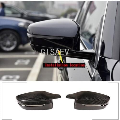For BMW 3 Series G20 G21 G28 2019-2021 Car Rearview Mirror Cap Cover Trim Real Carbon Fiber Car Accessories