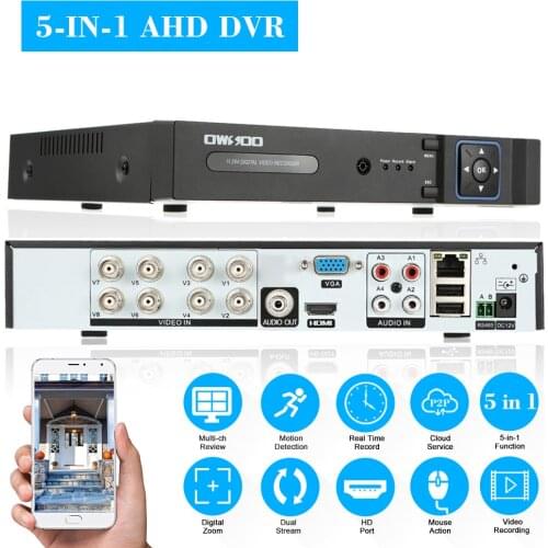 XVR 8CH Channel 1080P Hybrid NVR AHD TVI CVI DVR 5-in-1 PTZ Network DVR CCTV Security P2P APP Control for Surveillance Camera