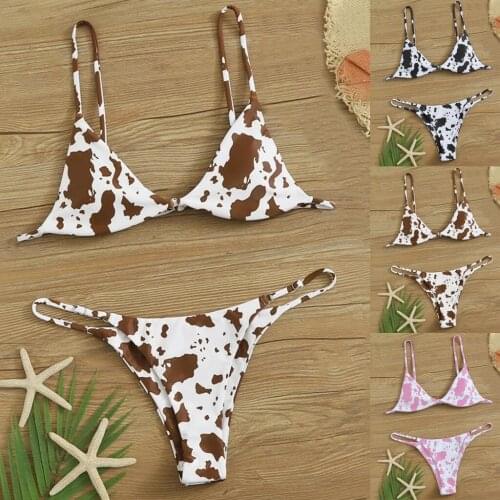 #H40 Tie-Dye Print Bikini Set Women Floral Print Push Up Bikini Set Swimsuit Beachwear Padded Swimwear Women Bathing Suit