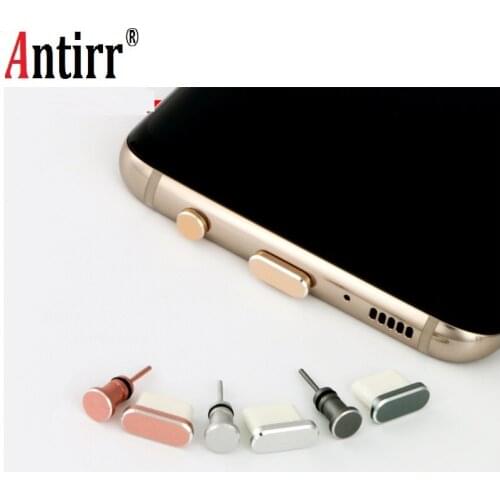 Type C Anti Dust Plug Set USB Type-C Port and 3.5mm Earphone Jack Plug For Samsung Galaxy S8 S9 Plus for Huawei P10