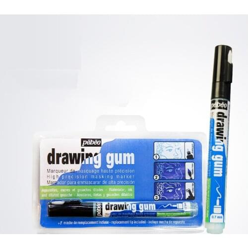 0.7MM Professional Drawing Gum Watercolor Painting Leave Blank Occlusion Covering marker Student School Office Painting Supplies