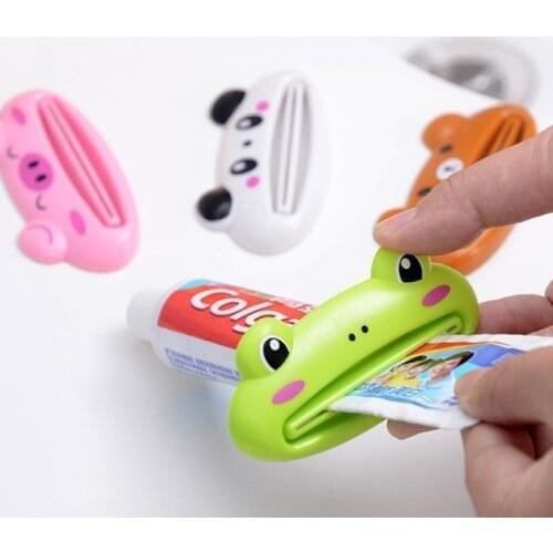 Mini Cartoon Animals Toothpaste Extruder Squeezer Cleanser Dispenser Rolling Holder Plastic Bathroom products Accessories home