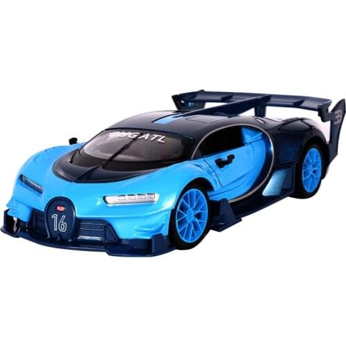 1:24 Diecast Toy Car Model Metal Wheels Bugattis GT Sports Car Simulation Pull Back Car Collection Kids Boys Toys Christmas Gift