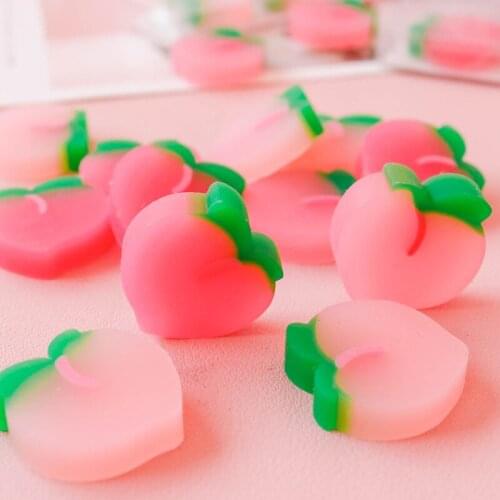 5 Pack Cute Peach Powder Eraser Pencil Transparent Rubber Stationary Cartoon Mini Erasers Fun Learn Office School Supplies
