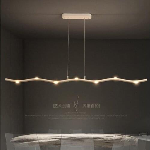 New Strip Pendant Lights White Retro Pendant Lamps for Bar Stair Dining Room Office work Meeting Room light Fixture