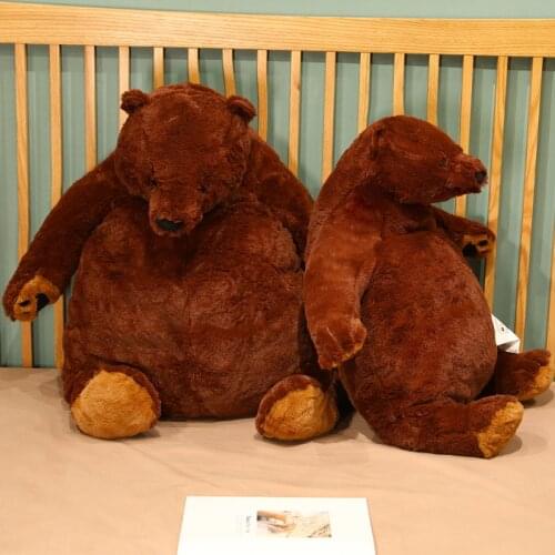 New 100cm Cute Soft Teddy Bear Plush Toys Dark Brown Bear Super Big Hugging Pillow Stuffed Animal Cushion Children Birthday Gift