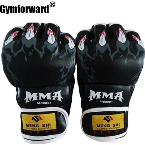 New PU Gloves High Quality MMA Fighting Boxing Training Gloves Sandbag Punching Fitness Trainer Tools Kit
