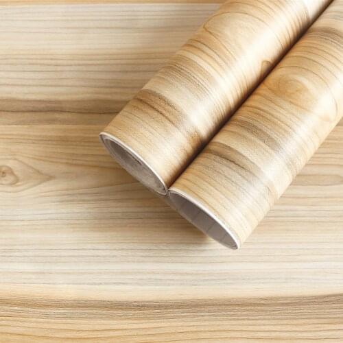 Wallpapers For Bedroom Living Room Home Decor Oak Wood Texture PVC Wall Sticker Wardrobe Furniture Renovation Self Adhesive