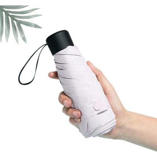 Folding Lightweight Mini Umbrella Rain Women Portable Capsule 5 Folding Womens Umbrella Windproof Umbrellas Parasol