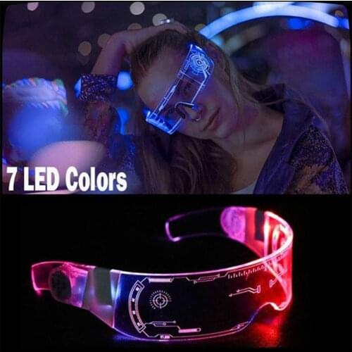 LED Luminous Glasses LED Glasses EL Wire Neon Light Up Visor Eyeglasses Bar Party EyeWare For Halloween Christmas Parties