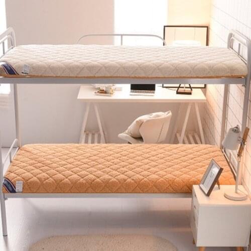 Keep warm in winter dimensional coral velvet mattress 6cm thickness Double sided student dormitory folding bed product