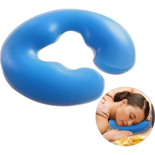U Shape Pillow Silicon Spa Gel Pad Face Rest Body Back Massage Neck Support Headrest Cushion Nursing Cushion Inflatable Pillows