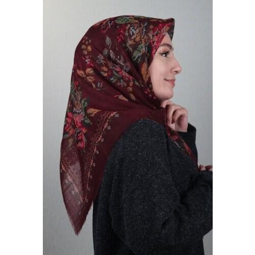 VERTU PATTERNED LINEN FLAMLI SCARF-DESEN-31-RENK-16