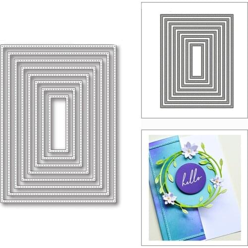 New Nesting Stitched Rectangle Background 2020 Metal Cutting Dies for DIY Scrapbooking and Card Making Embossing Craft No Stamps