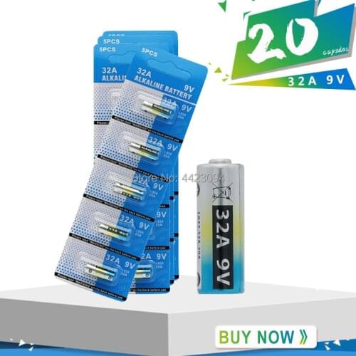 20pcs/lot High quality 29A 32A 9V L822 Alkaline battery Doorbell Alarm battery Remote Control Batteries