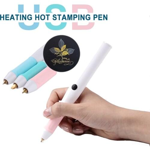 Interchangeable Head Heating Hot Stamping Pen To Add Shining Handwritten Sentiments Glimmering Accent To Your Projects 2021