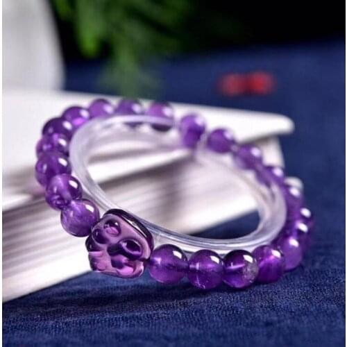 Браслет для женщин Amethyst bracelet with cats paw and bear paw hand-woven rope bracelet womens simple and fashionable