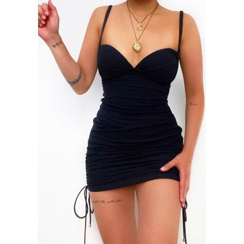 2021 Summer Beach Black Sexy Dress Women Sleeveless Spaghetti Strap Midi Kintted Hollow Out Y2k Casual Party Dresses