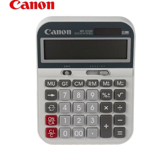 1 Piece Genuine Canon WS-1212H financial business calculator Solar dual power desktop calculator
