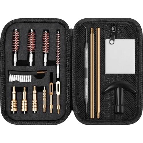 16pcs Universal Tactical Gun Cleaning Kit for Rifle Airsoft Pistol Handgun Professional Cleaning Set Gun Barrel Brush Tool