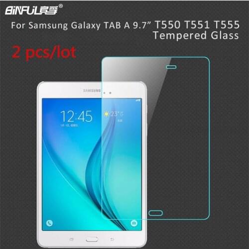 2pcs Tempered Glass Screen Protector For Samsung Galaxy TAB A 9.7 T550 T551 T555 P550 P555 Tablet Protective Film