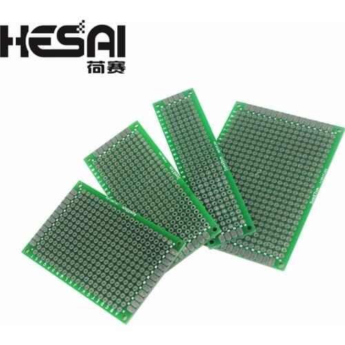 4pcs 5x7 4x6 3x7 2x8cm Double Side Copper Prototype PCB Universal Board Fiberglass Board for arduino Diy Kit