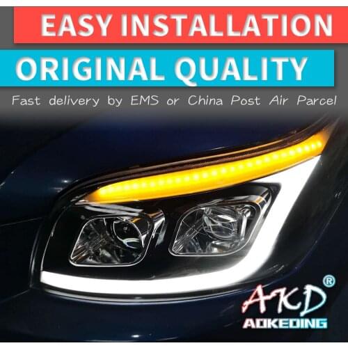 AKD tuning cars Headlight Chevy LOVA AVEO 2004-2018 Headlights LED DRL Running lights Bi-Xenon Beam Fog lights Low beam High