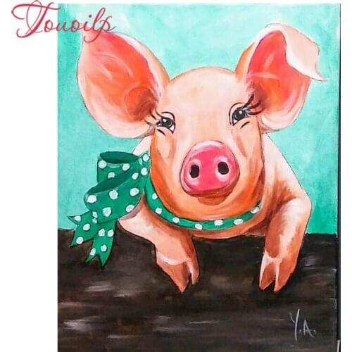 5D Cartoon animal pig Diamond Painting Cross Stitch ,Home Decor Embroidery portrait painting Full Diamond Mosaic stickers,gift