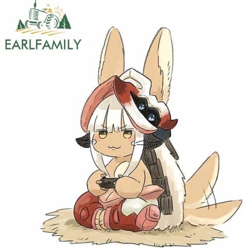 EARLFAMILY 13cm x 11.9cm for Nanachi Anime Car Sticker Windows Trunk Creative Decal Waterproof Occlusion Scratch Car Styling