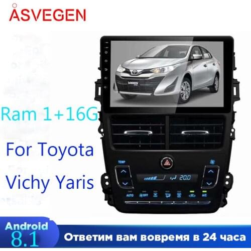 9 inch Android 8.1 Car GPS Navigation For Toyota Vichy Yaris 2018 Car Multimedia Support Stereo Audio Radio Video Bluetooth