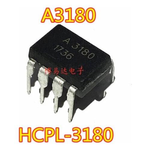 Free Shipping 50pcs A3180 HCPL-3180 DIP-8 HCPL3180