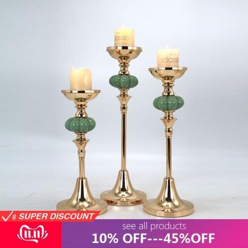 Free shipping Tall Candle Light Holder Stylish Metal Candlestick Romantic Home Wedding Decor