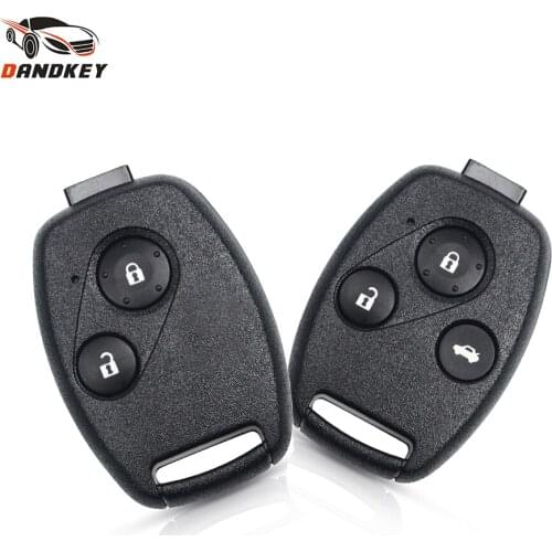 Dandkey Replacement 2/3/4 Buttons Remote Car Key Shell For Honda Fit Accord Civic CRV Pilot Insight Jazz HRV Key Fob Case Cover