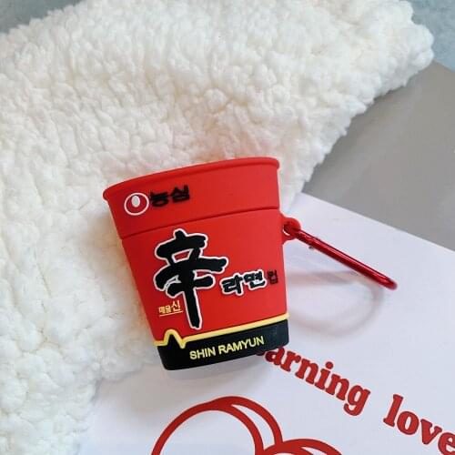 Case for Airpods 2 Pro 3D Korea Xin Ramen Noodles Bucket Soft Earphone Case for AirPods 1 2 3 Bluetooth Headset Silicone Cover