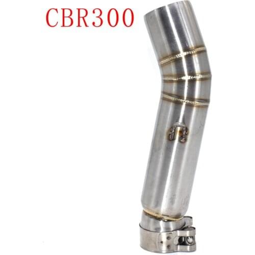 For HONDA CBR300 CBR 300 motorcycle Exhaust middle pipe Round Muffler link pipe stainless steel