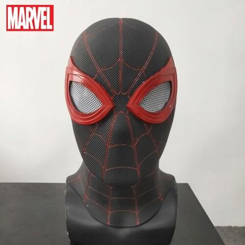 Disney Spiderman Heroes Expedition Headgear Mask PVC Black Stealth Battlesuit Marvel Hat Caps for Men