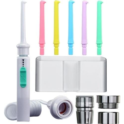 Portable Faucet Oral Irrigator Teeth Cleaner Dental Water Flosser Adjustable Pressure Water Pick Jet Flossing No Power Needed