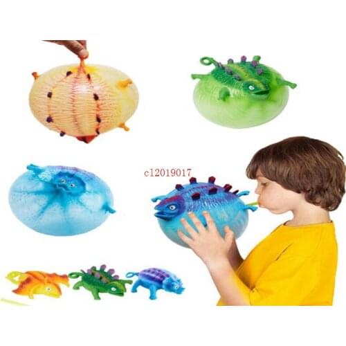 Creative new unique toy TPR can blow animals vent toy inflatable dinosaur bobo ball gift