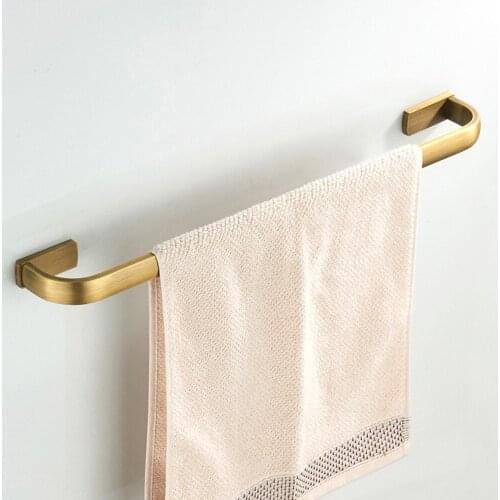Leyden Single Towel Bar Antique Brass Wall Mounted Durable Antirust Towel Holder Hanger Bathroom Accessories Single Towel Bar