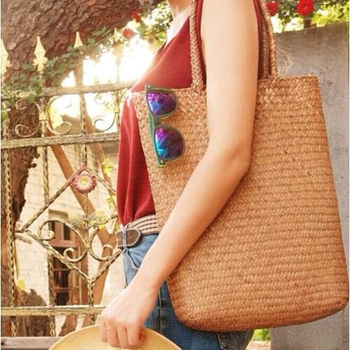 Fashion Womens Summer Straw Large Tote Bag Crossbody Beach Shoulder Bag Handbag