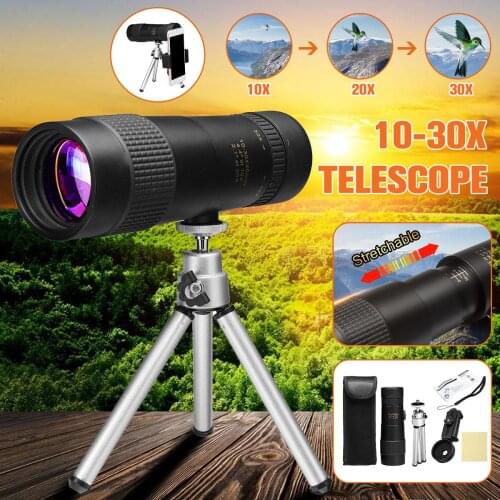 Professional Outdoor HD Monocular 30x40 Military Zoom Telescope Adjustable Length Single Tube Scope +Protable Tripod For Hunting