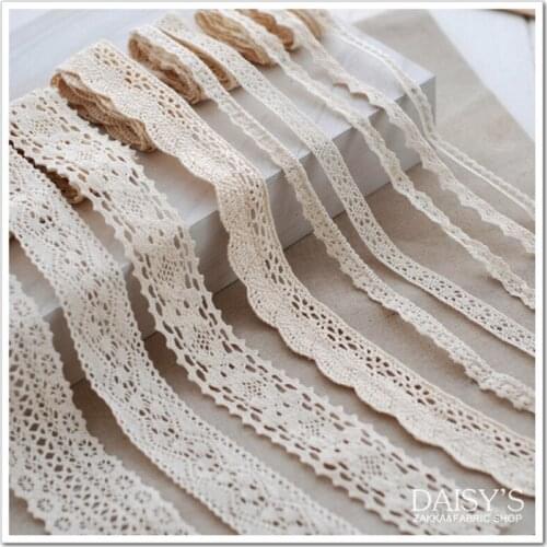 New 10 Meters100% Cotton Lace For Fabric/Home Furnishing Warp Knitting DIY Garment Accessories Flower Ribbon Lace