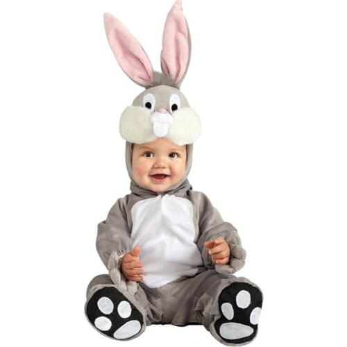 2021 New Christmas Halloween Bunny Costume Rabbit Baby Set Lovely Animal Modeling Suit Kids Clothes for Baby Girl