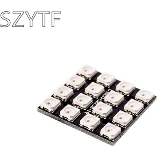 New WS2812B 4*4 Bit RGB LED Full-color Drive 16 Bit Lights Development Board CJMCU2816
