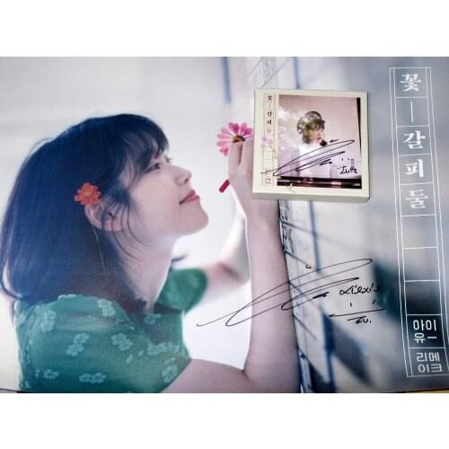 Signed IU Lee Ji Eun autographed mini2nd album CD+photobook+signed poster K-POP 112017