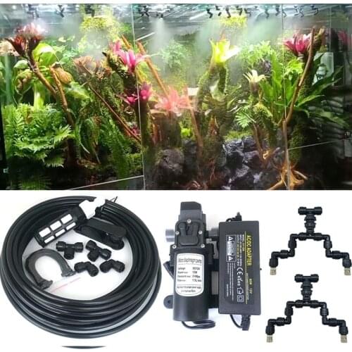 Reptiles Fogger Mist Sprinkler Rainforest Tank Pet Humidification Cooling system Reptile Pet Terrarium Misting System