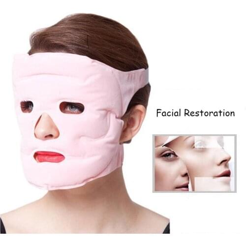 Tourmaline Magnetic Therapy Mask Anti Wrinkle Face Lift Massager Moisturizing Gel Mask Facial Skin Tightening Firming Care Tool