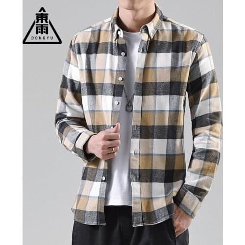 Spring Autumn Summer Casual Handsome Mens Jacket 2021 New Mens Casual Shirt Cotton and Linen Loose Top Long Sleeved Plaid Shirt